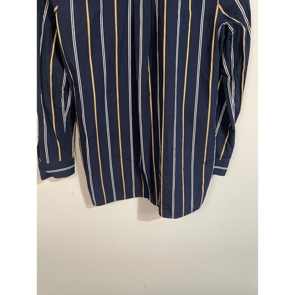 Lafayette 148 Brayden Riverside Stripe Tunic Button Up Shirt Size Small - Picture 7 of 9